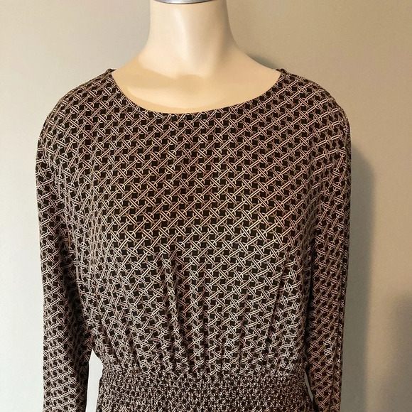 H&M Black Print Long Sleeve Dress 8 - Picture 2 of 14